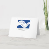 Merry Alles Blue Curved Typografie Feestdagen Kaart (Achterkant)