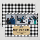 Merry Alles Buffalo Pset 3-fotokaart Feestdagenkaart (Voorkant / Achterkant)
