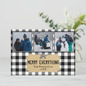Merry Alles Buffalo Pset 3-fotokaart Feestdagenkaart (Staand voorkant)