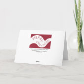 Merry Alles Burgundy Curved Typografie Feestdagen Kaart (Achterkant)