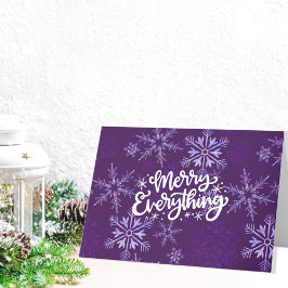 Merry Alles Calligraphy Snowflake Business Feestdagen Kaart