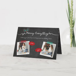 Merry Alles Chalkboard Mistletoes Kerstmis Feestdagen Kaart