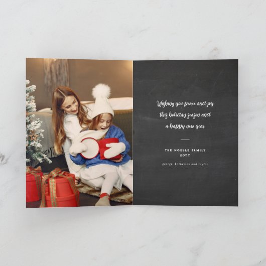 Merry Alles Chalkboard Mistletoes Kerstmis Feestdagen Kaart (Binnen)