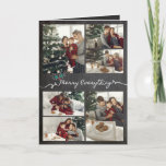 Merry Alles Chalkboard Mistletoes Kerstmis Feestdagen Kaart<br><div class="desc">Rustieke 'Merry Everything' Chalkboard Mistletoes Christmas / Holiday 6 Foto Collage Kaart. Moderne vakantie / kerst fotokaart met 8 aparte foto's met voor-, binnen- en achterzijde design. De basisachtergrond kan worden gewijzigd in de kleur van uw keuze. De meeste tekst kan worden bewerkt. Ontworpen/origineel kunstwerk door fat*fa*tin. Eenvoudig te personaliseren...</div>