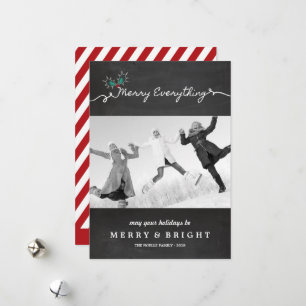 Merry Alles Chalkboard Mistletoes Kerstmis Feestdagenkaart