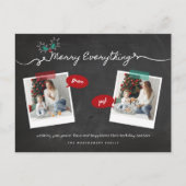 Merry Alles Chalkboard Mistletoes Kerstmis Feestdagenkaart (Voorkant)