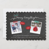Merry Alles Chalkboard Mistletoes Kerstmis Feestdagenkaart (Voorkant)