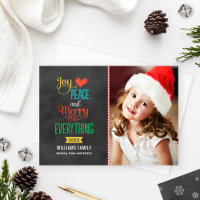 Merry Alles Colorful Black Chalkboard Photo