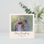 Merry Alles Cute Fun kerstbomen Foto Feestdagenkaart (Staand voorkant)