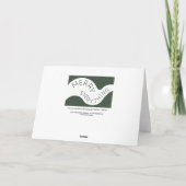 Merry Alles Dark Green Curved Typografie Feestdagen Kaart (Achterkant)