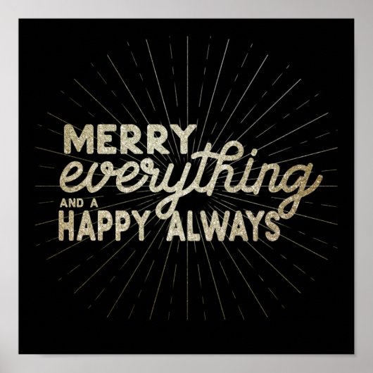 Merry Alles & een Happy Altijd Holiday Poster (Voorkant)