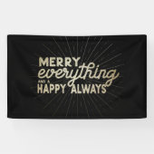 Merry Alles & een Happy Altijd Holiday Spandoek (Horizontaal)