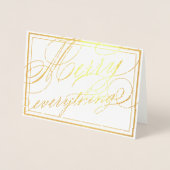 Merry Alles Elegant Calligrafiescript Folie Kaarten (Voorkant)
