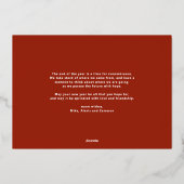 Merry Alles en Happy Altijd Foto Folie Feestdagenkaart (Achterkant)