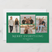 Merry Alles Foto Green Red Pset Feestdagenkaart (Voorkant)