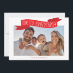 MERRY ALLES FOTO moderne familie banner rood Feestdagenkaart<br><div class="desc">door kat massard >> kat@simplysweetPAPERIE.com <<< Verstuur en extra speciale boodschap met stijl en pizzaz dit jaar... Op maat gemaakt met je details en foto's, zullen mijn moderne vakantieproducten zeker opvallen uit de stortvloed aan groeten die je vrienden en familie dit seizoen zullen ontvangen en een speciaal memento maken dat...</div>