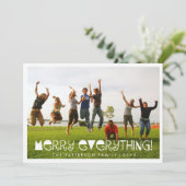 Merry Alles Fun Holiday Greep Fotokaart Feestdagenkaart (Staand voorkant)