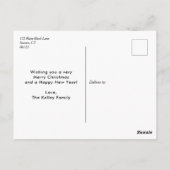 Merry Alles Gold Photo Holiday Briefkaart (Achterkant)