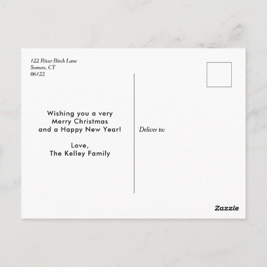 Merry Alles Gold Vertical Photo Holiday Briefkaart (Achterkant)