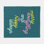 Merry Alles Happy Mint altijd Blauwgroen feestdag Fleece Deken (Voorkant (Horizontaal))