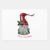 Merry Alles Holiday Gnome Inpakpapier Vel (Voorkant)