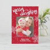 Merry Alles Holiday Snowfall Foto Feestdagenkaart (Staand voorkant)