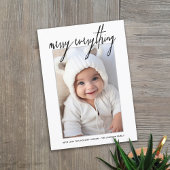 Merry Alles Moderne Kerstmis 1 Foto zwart Feestdagenkaart