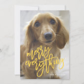 Merry Alles Photo Card Funky Script Feestdagenkaart (Voorkant)