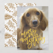 Merry Alles Photo Card Funky Script Feestdagenkaart (Voorkant / Achterkant)