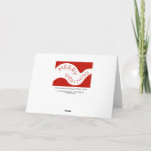 Merry Alles Red Curved Typografie Feestdagen Kaart (Achterkant)