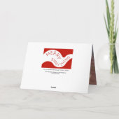 Merry Alles Red Curved Typografie Foto Feestdagen Kaart (Achterkant)