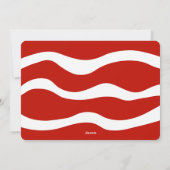 Merry Alles Red Typografie Abstracte curves Feestdagenkaart (Achterkant)