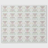 Merry Alles Red White Flowers Monogram Cadeaupapier (Vlak)
