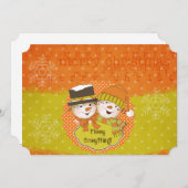 Merry Alles Snowmen Feestdagenkaart (Voorkant / Achterkant)