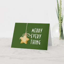 Merry Alles Star Ornament Green Kerstmis Kaart
