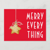 Merry Alles Star Ornament kerst Briefkaart (Voorkant)