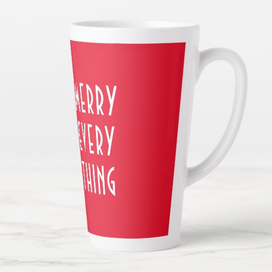 Merry Alles Star Ornament kerst Latte Mok (Rechts)