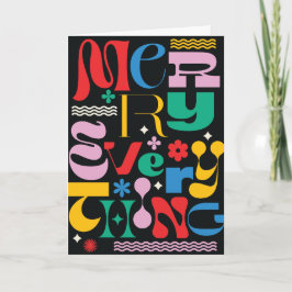 Merry Alles Trendy Type Mix Wenskaart Kaart