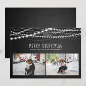 Merry Alles Typography Holiday Foto Feestdagenkaart (Voorkant / Achterkant)