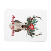 Merry Alles Waterverf Deer Antler Bouquet Magneet (Horizontaal)