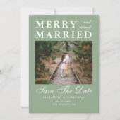 Merry & Almost Married Bruiloft Save The Date (Voorkant)