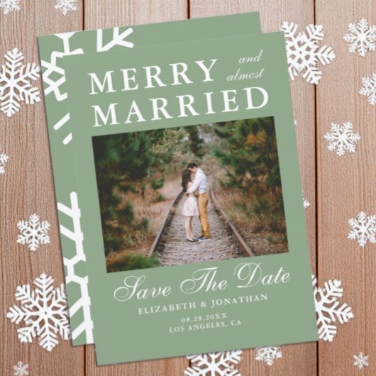 Merry & Almost Married Bruiloft Save The Date
