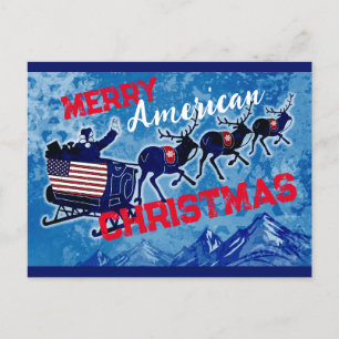 Merry American Kerstmis briefkaart