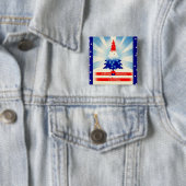 Merry American kerstpatriotic Tree Button (In situ)