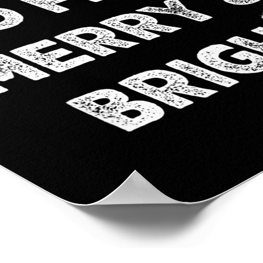 Merry &amp; Bright And I'm Trying To Feel Merry &a Poster (Hoek)