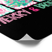 Merry &amp; Bright Coquette Preppy Bow Xmas Tree W Poster (Hoek)