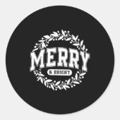 Merry &amp; Bright Moody &amp; Uptight Matching Co Ronde Sticker (Voorkant)