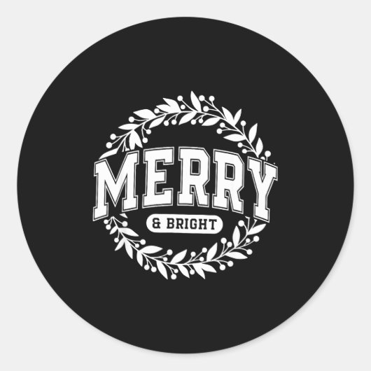 Merry & Bright Moody & Uptight Matching Co Ronde Sticker (Voorkant)