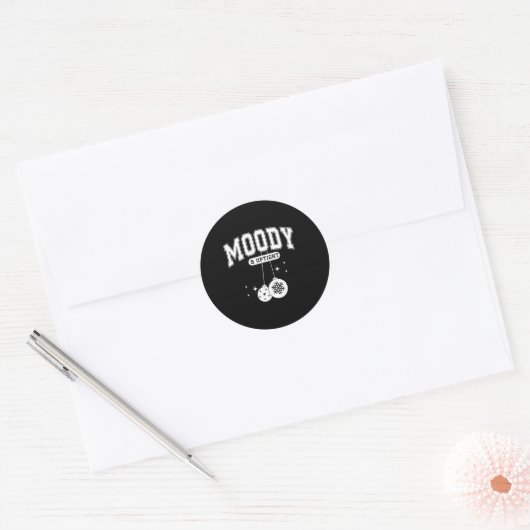 Merry &amp; Bright Moody &amp; Uptight Matching Co Ronde Sticker (Envelop)