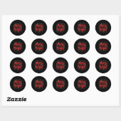 Merry & Bright Moody & Uptight Matching Co Ronde Sticker (Vel)
